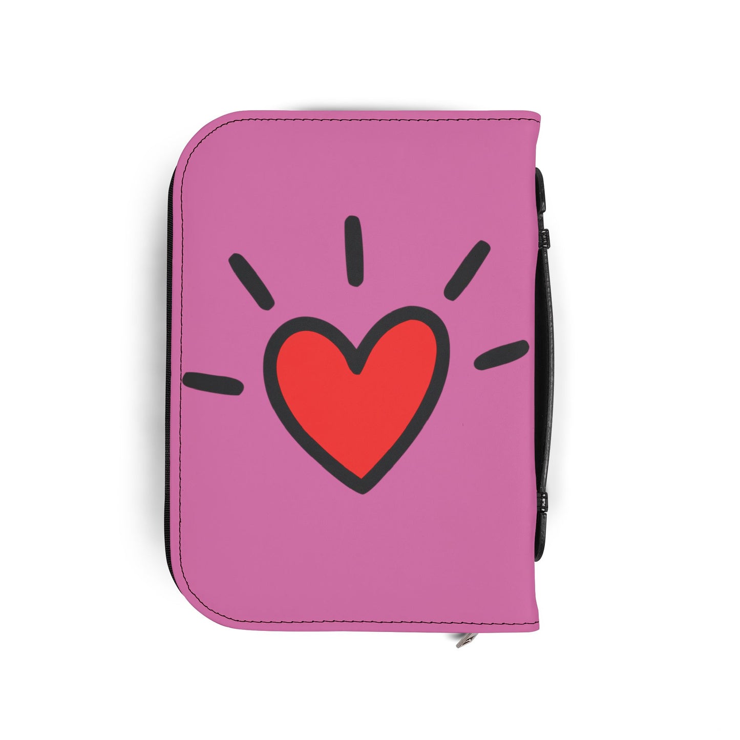 Bible Cover — Light Pink "Wrapped in His Love" Zippered Bible Case