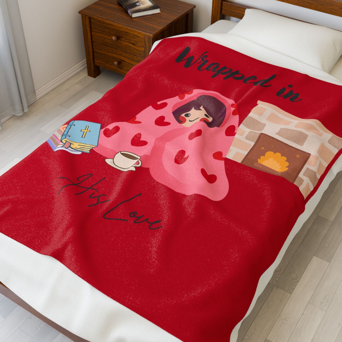 Plush Blanket- Wrapped in His Love