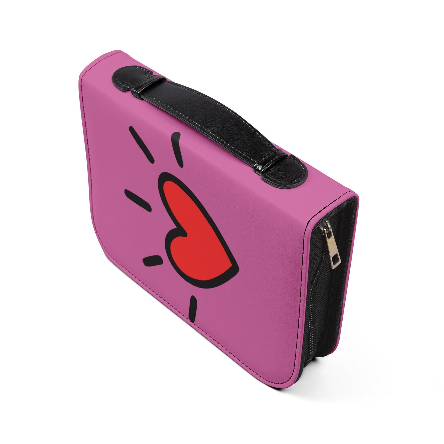 Bible Cover — Light Pink "Wrapped in His Love" Zippered Bible Case