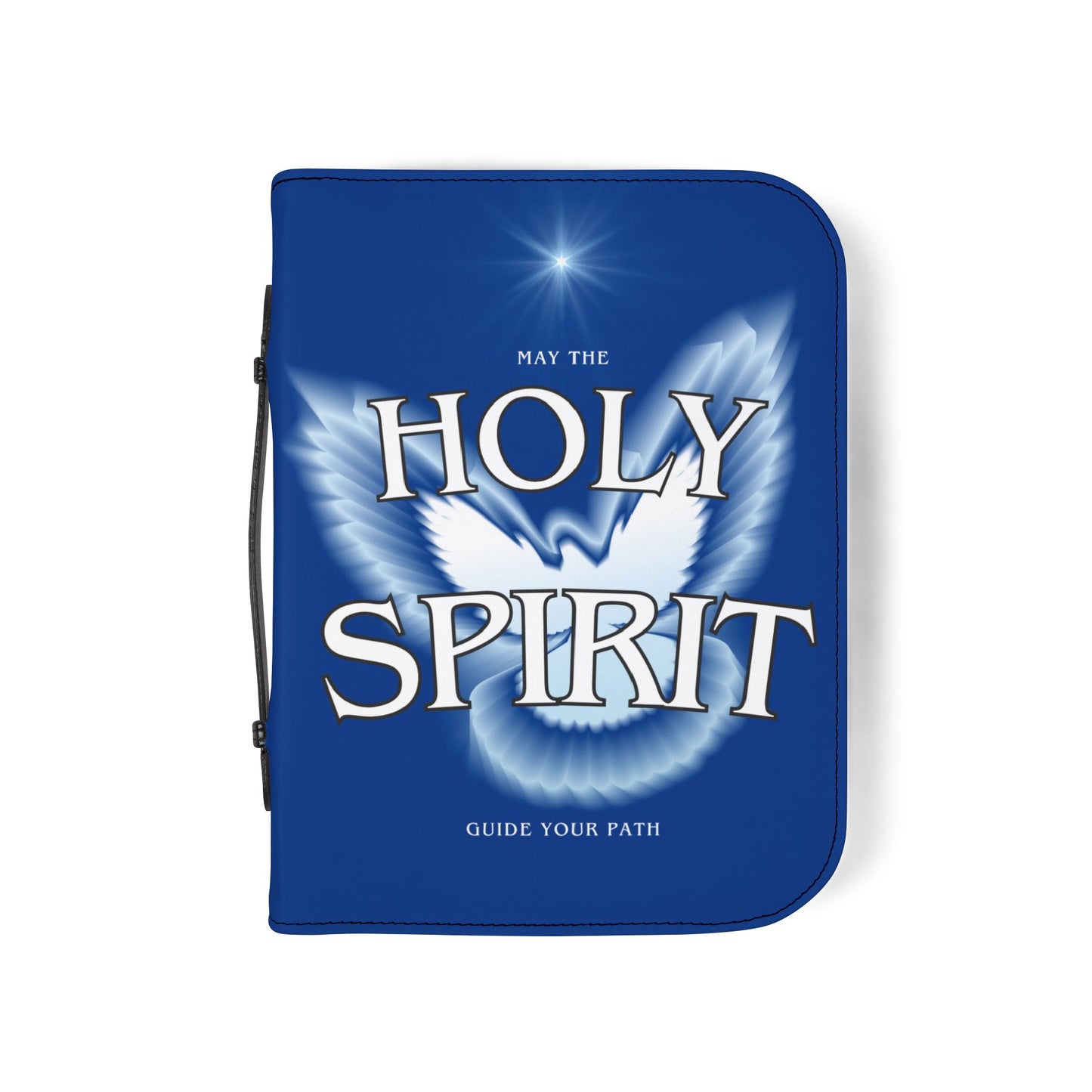 Bible Cover — Dark Blue "Holy Spirit" Zippered Bible Case