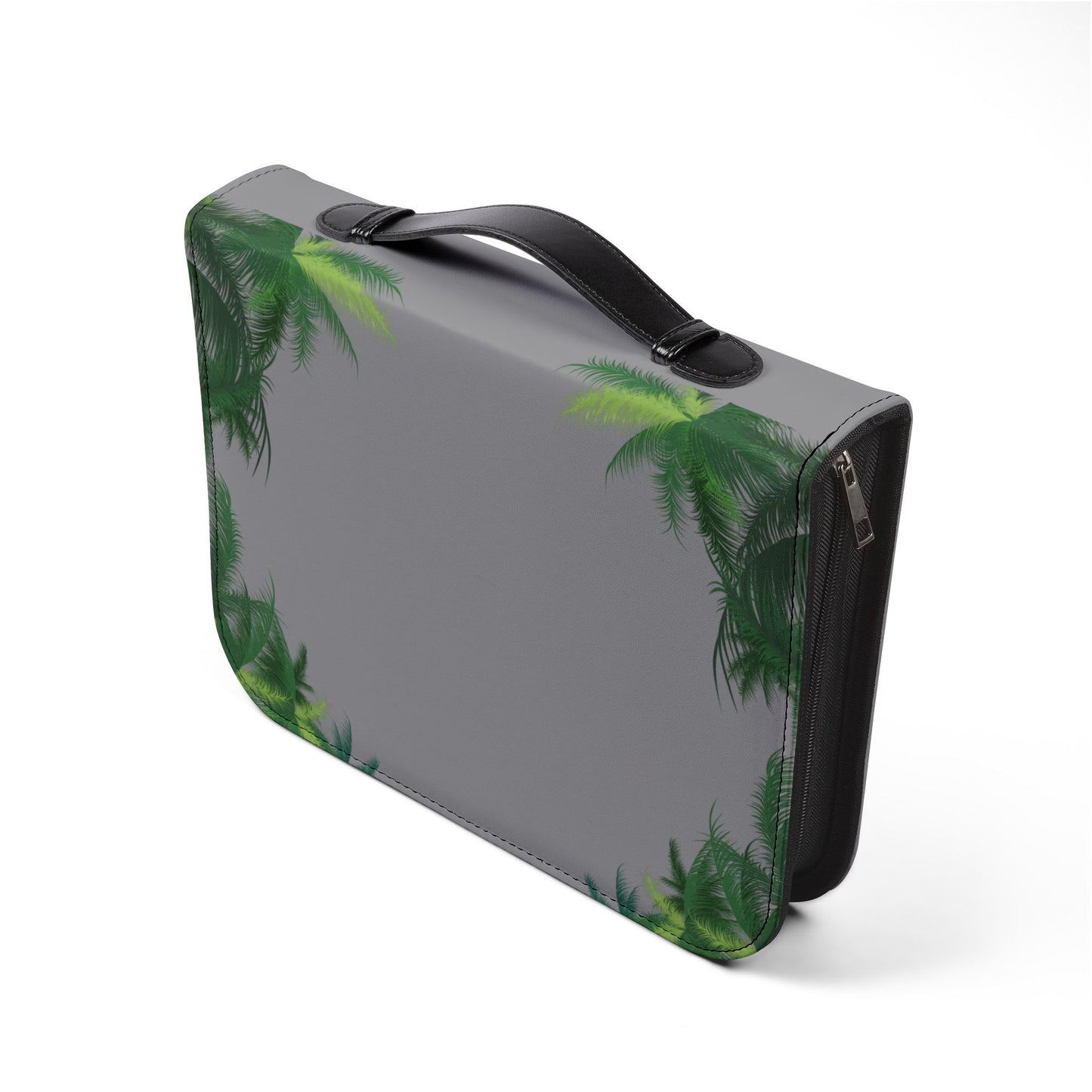 Bible Cover — Grey "Wave your faith high" Zippered Bible Case