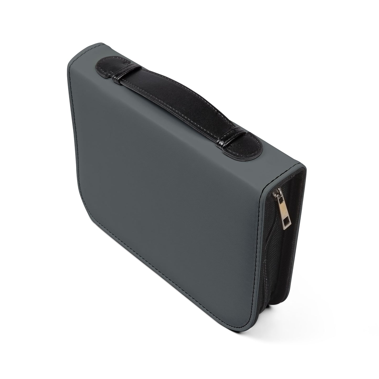 Bible Cover — Dark Grey "Saved" Zippered Bible Case