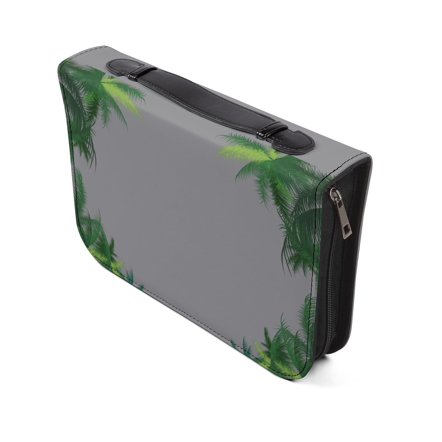 Bible Cover — Grey "Wave your faith high" Zippered Bible Case