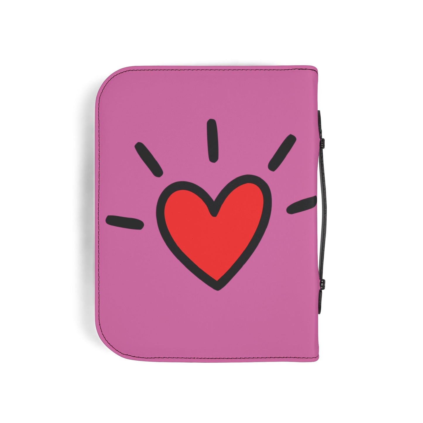 Bible Cover — Light Pink "Wrapped in His Love" Zippered Bible Case