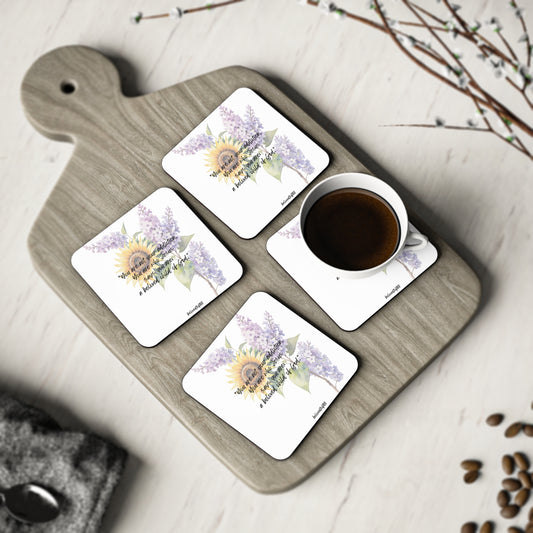 Coasters- Sobriety Sunflower Lilac Pattern