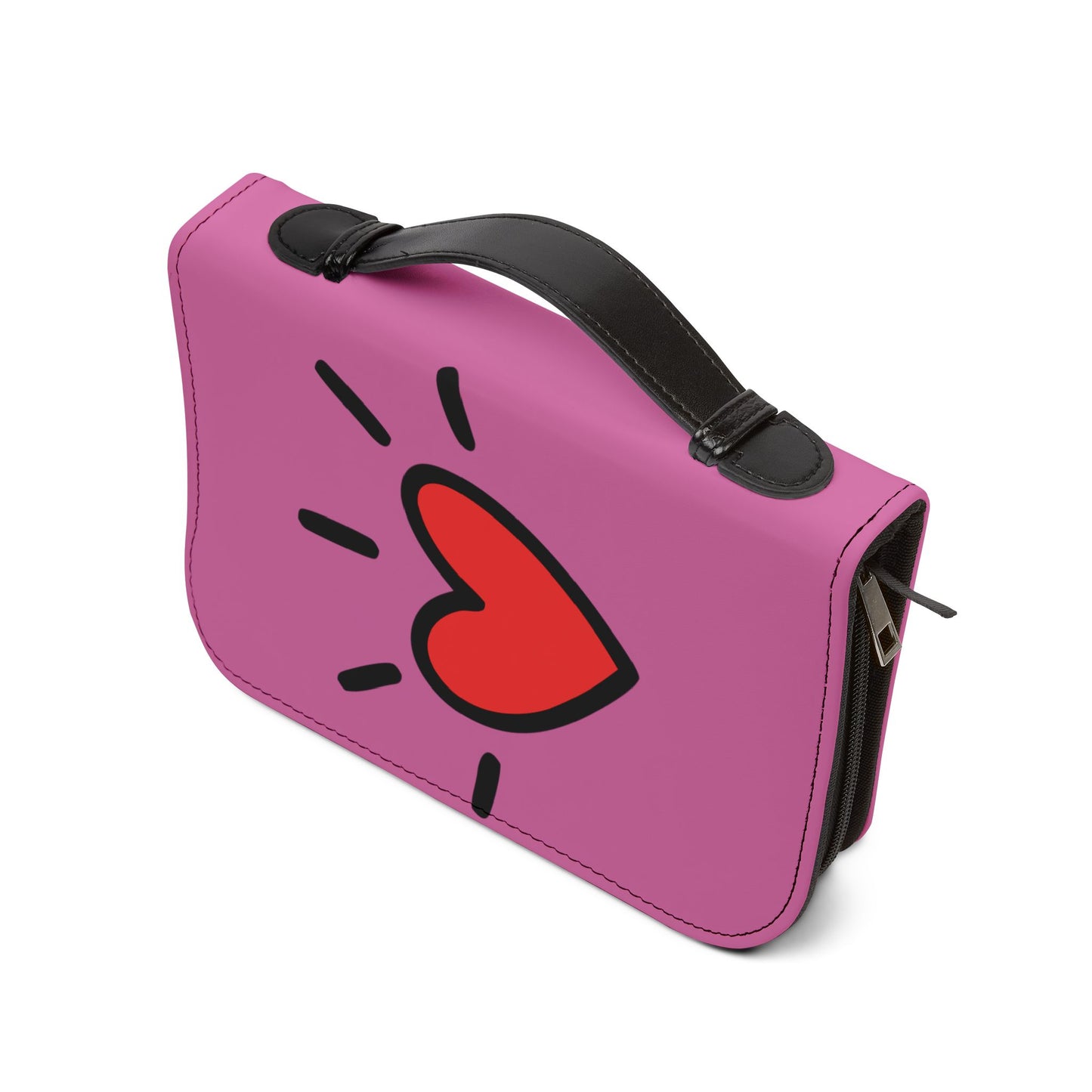 Bible Cover — Light Pink "Wrapped in His Love" Zippered Bible Case