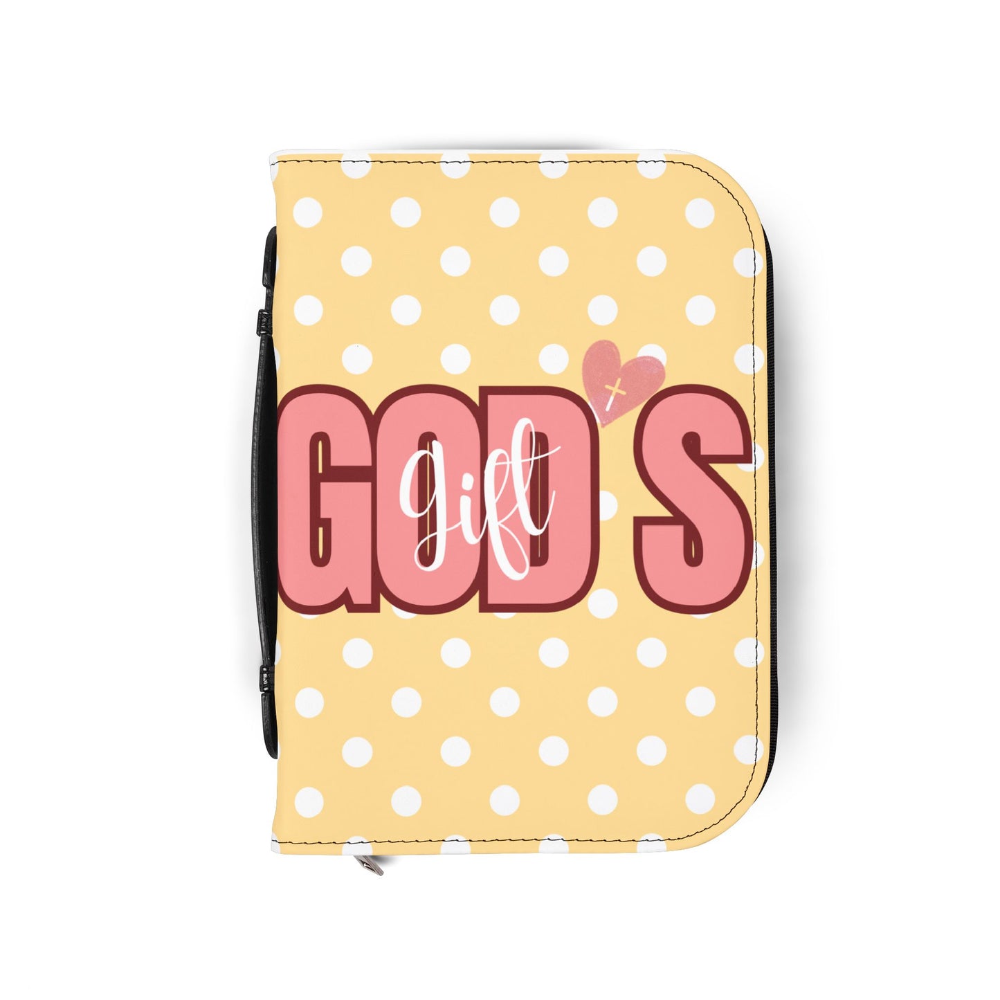 Bible Cover — Yellow "God's Gift" Zippered Bible Case