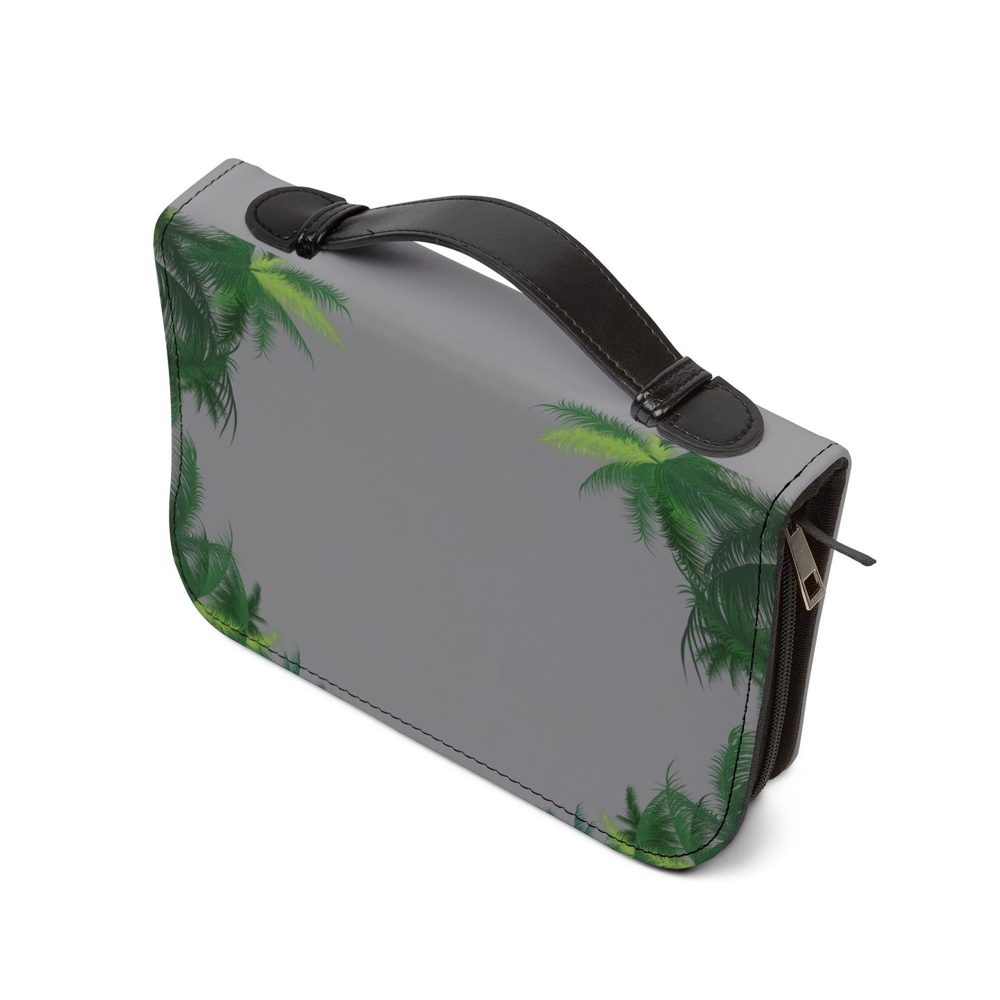 Bible Cover — Grey "Wave your faith high" Zippered Bible Case