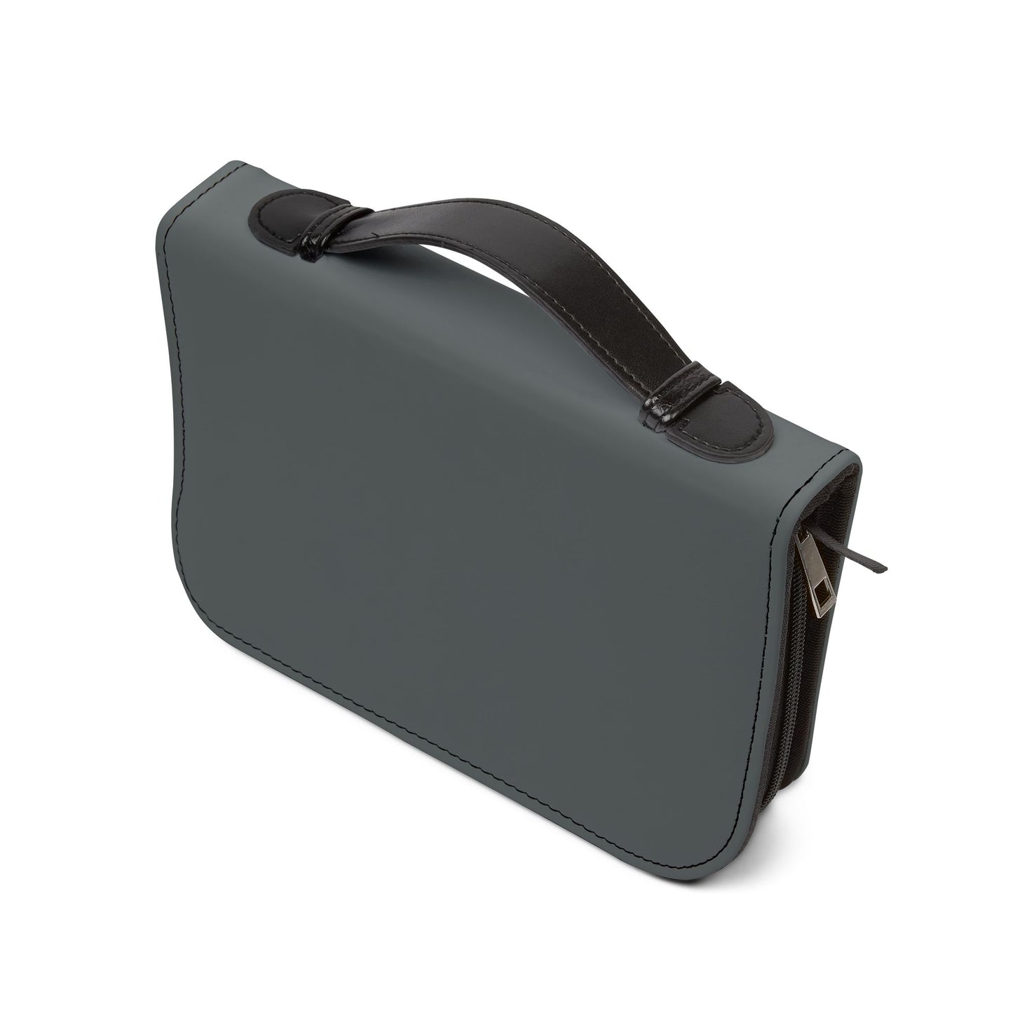 Bible Cover — Dark Grey "Saved" Zippered Bible Case