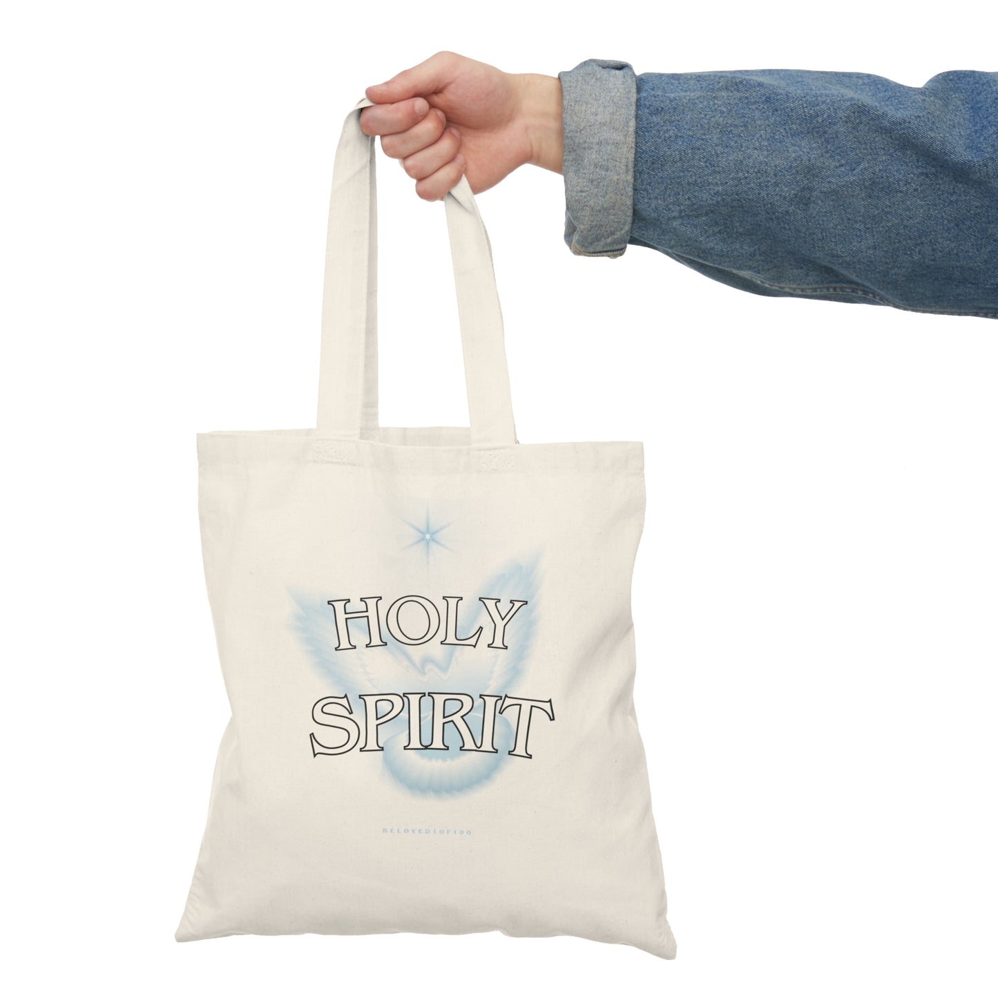 Natural Tote Bag- Holy Spirit