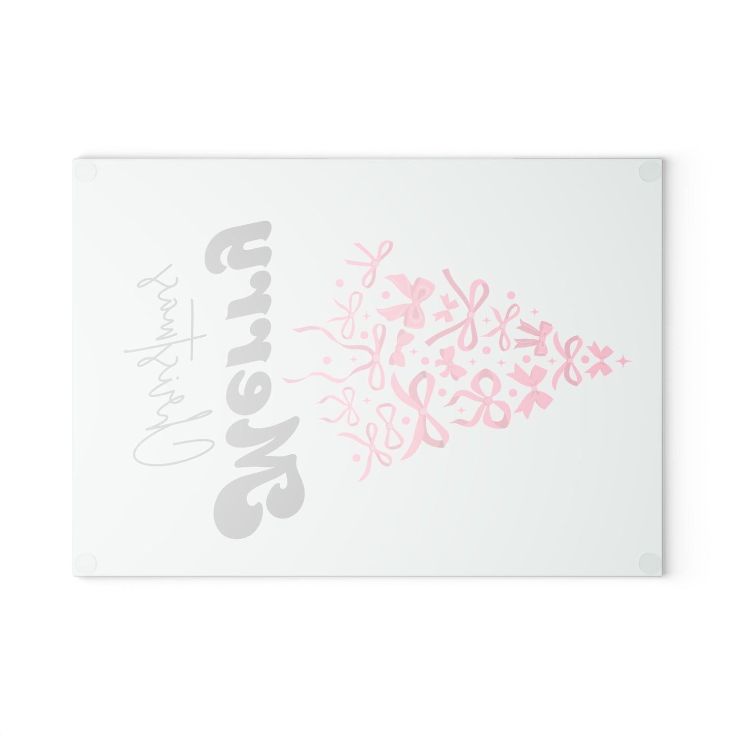 Glass Cutting Board - Merry Christmas