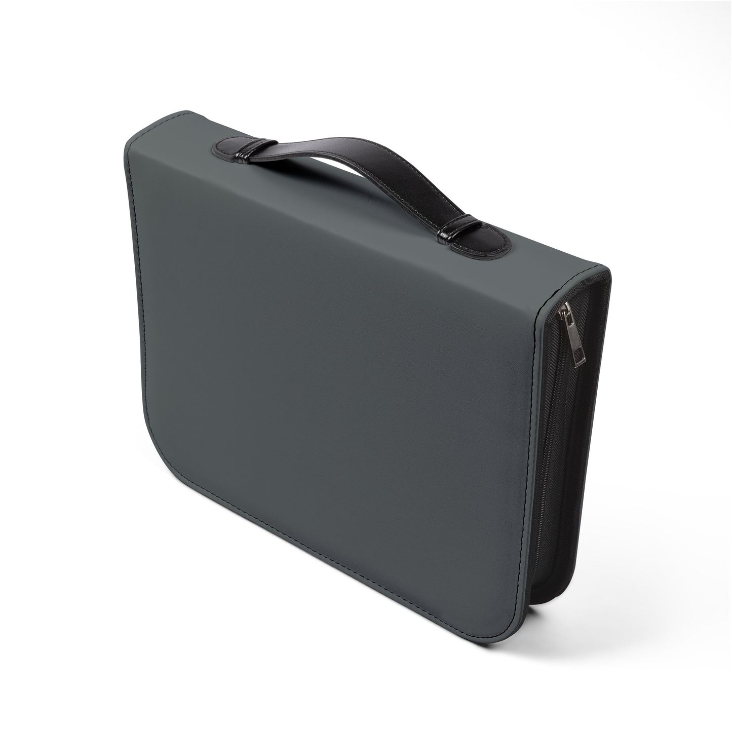 Bible Cover — Dark Grey "Saved" Zippered Bible Case