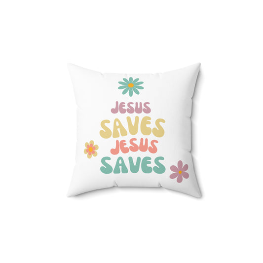 Throw Pillow- Jesus Saves Pattern