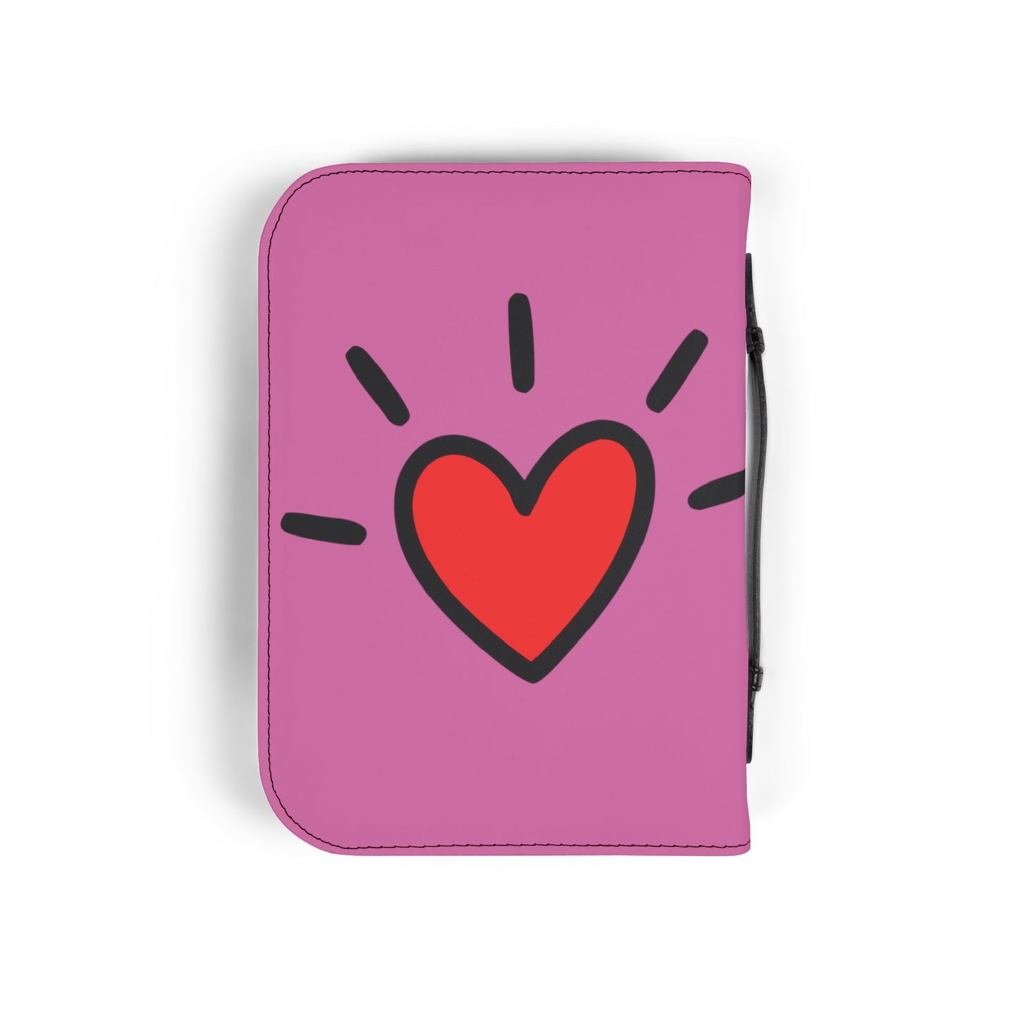 Bible Cover — Light Pink "Wrapped in His Love" Zippered Bible Case