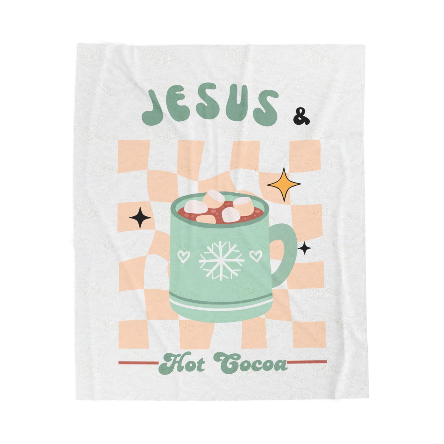 Plush Blanket- Jesus & Hot Cocoa