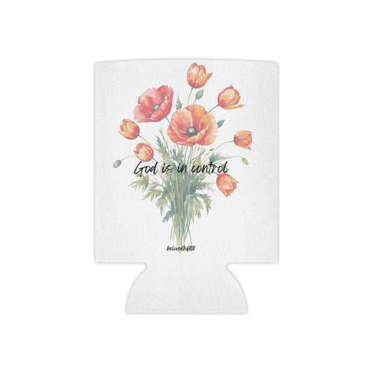 Can Cooler- Poppy Tulip Pattern