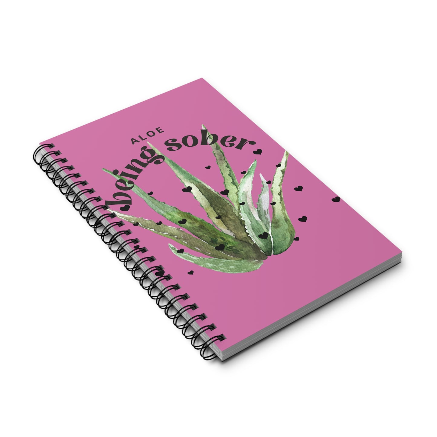 Spiral Notebook- Aloe being sober