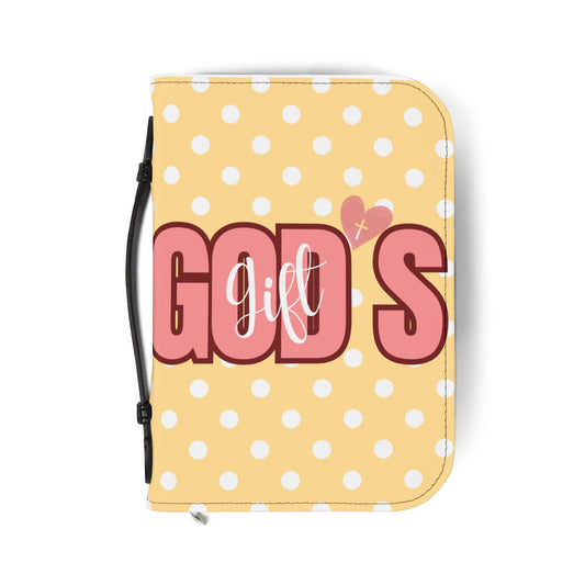 Bible Cover — Yellow "God's Gift" Zippered Bible Case