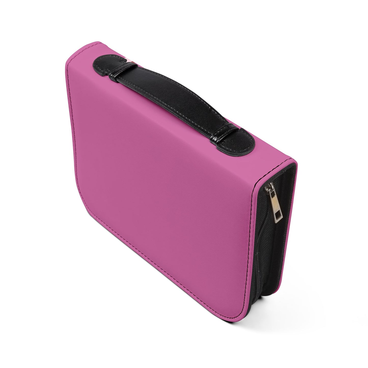 Bible Cover — Light Pink "Christ & Croissants" Zippered Bible Case