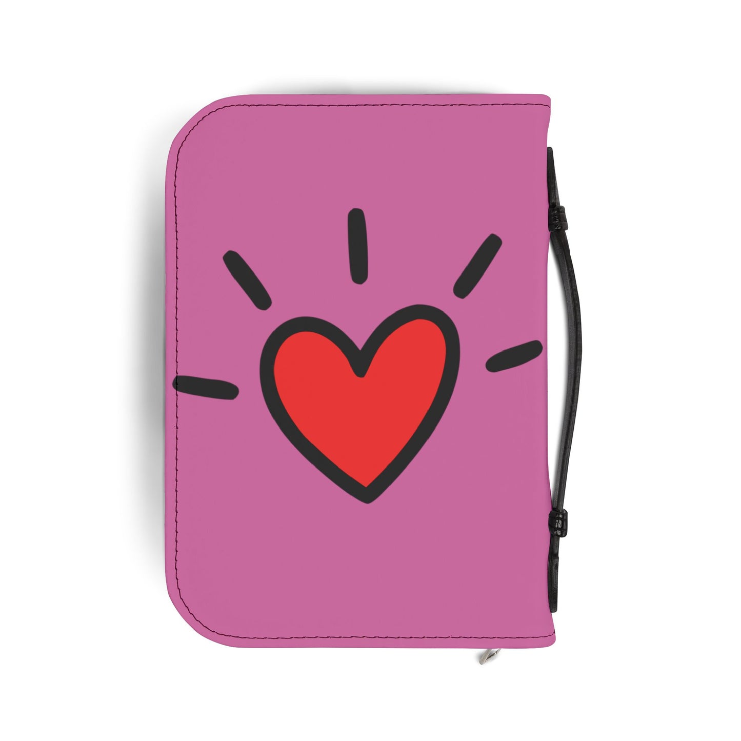Bible Cover — Light Pink "Wrapped in His Love" Zippered Bible Case