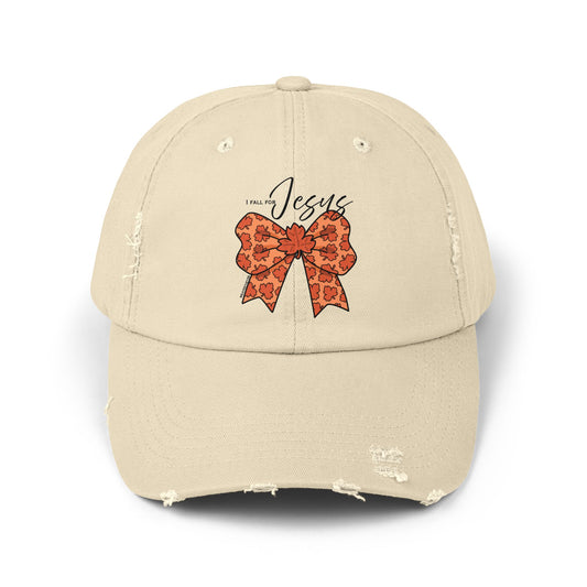 Distressed Cap - I FALL FOR JESUS