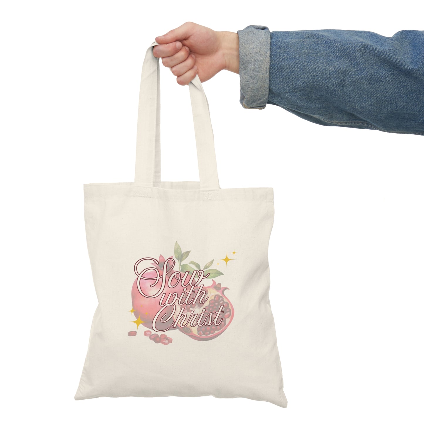 Natural Tote Bag- Sow with Christ