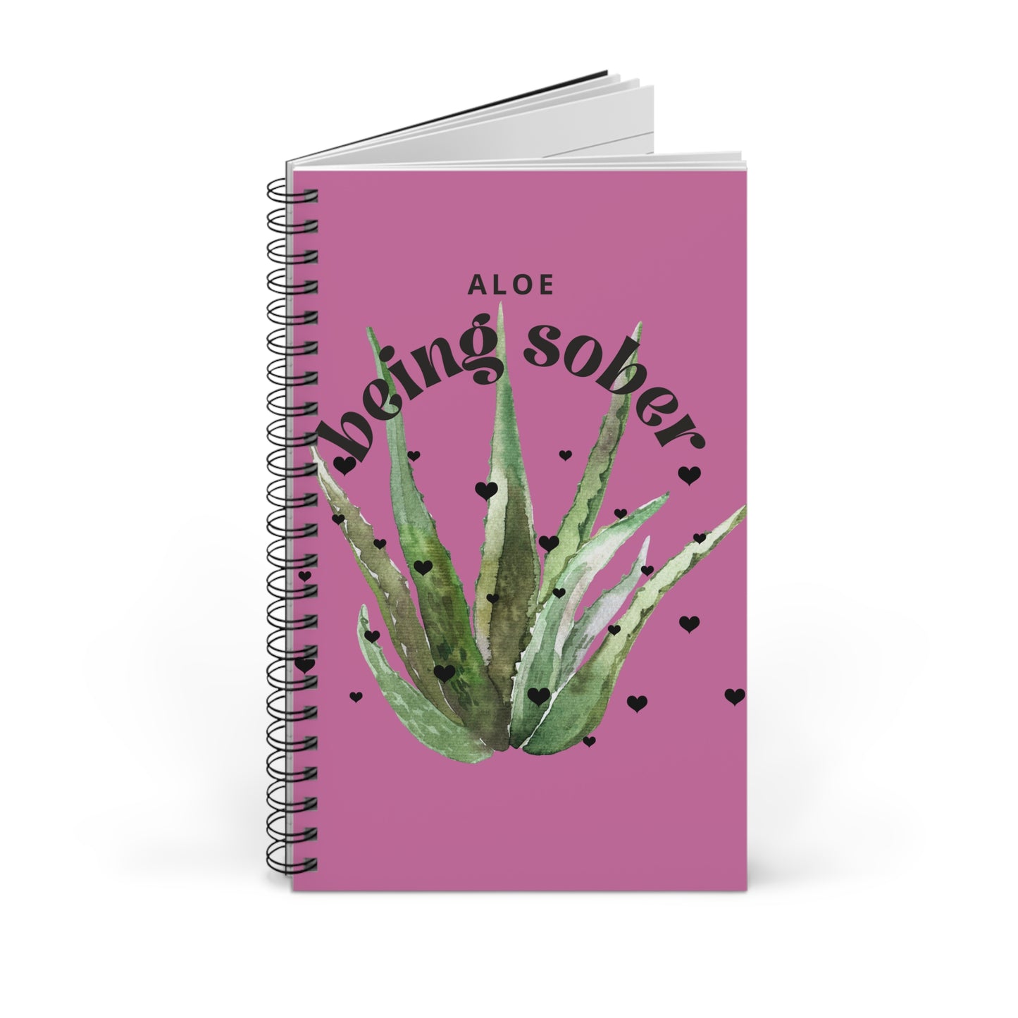 Spiral Notebook- Aloe being sober