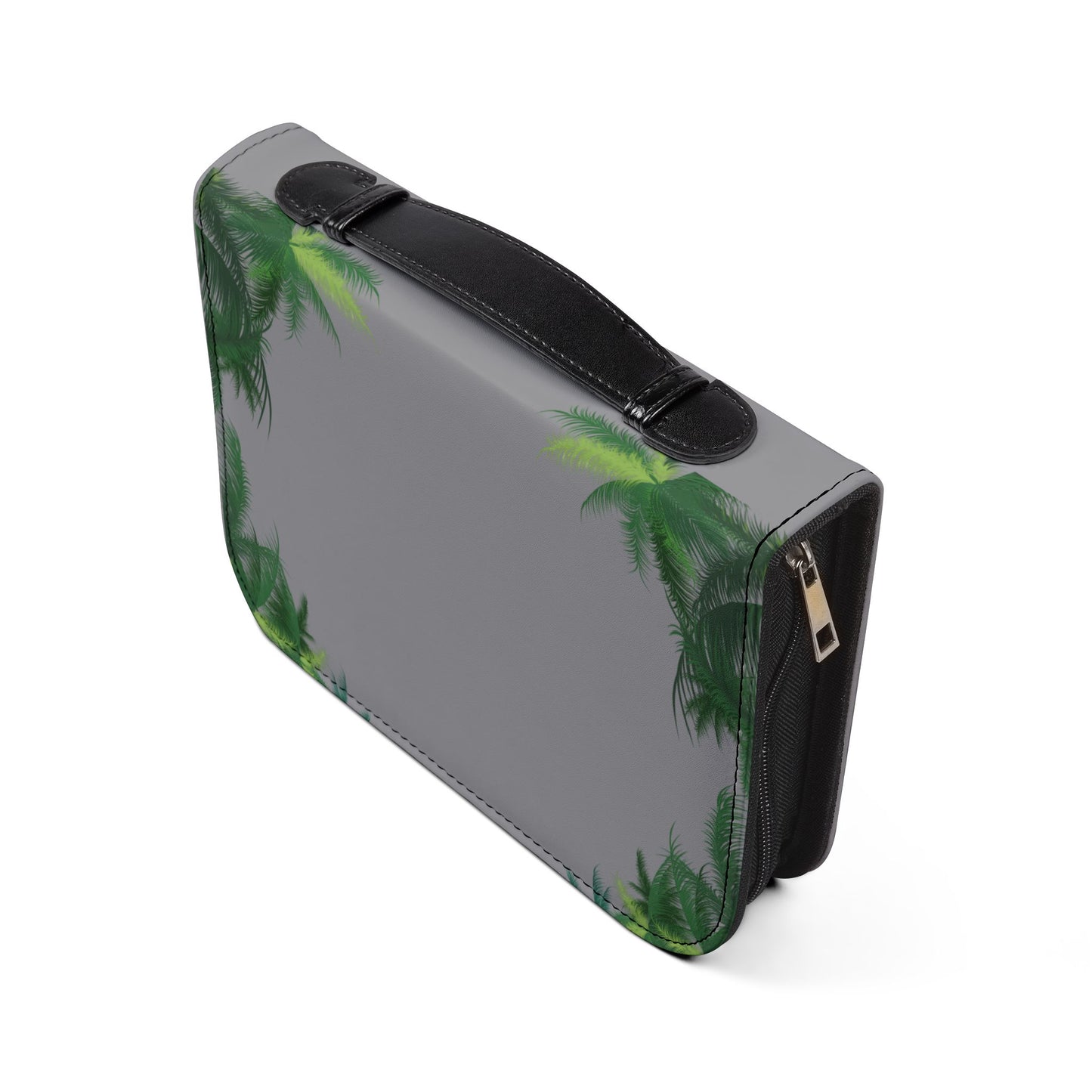 Bible Cover — Grey "Wave your faith high" Zippered Bible Case