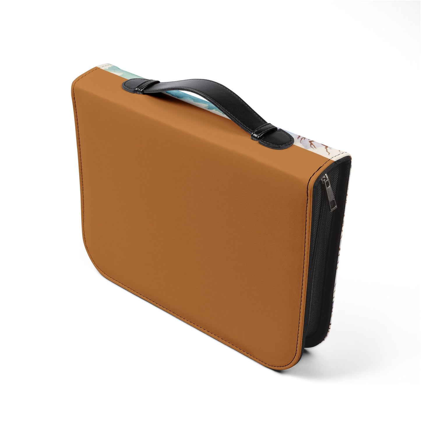 Bible Cover — Tan Brown "Tree of Life" Zippered Bible Case