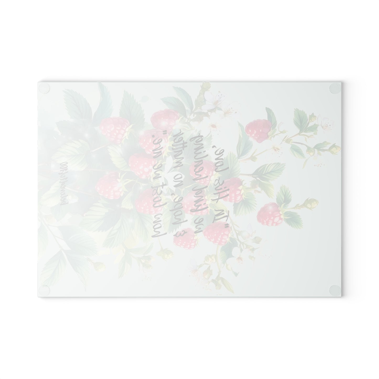 Glass Cutting Board - Raspberry Jasmine Pattern