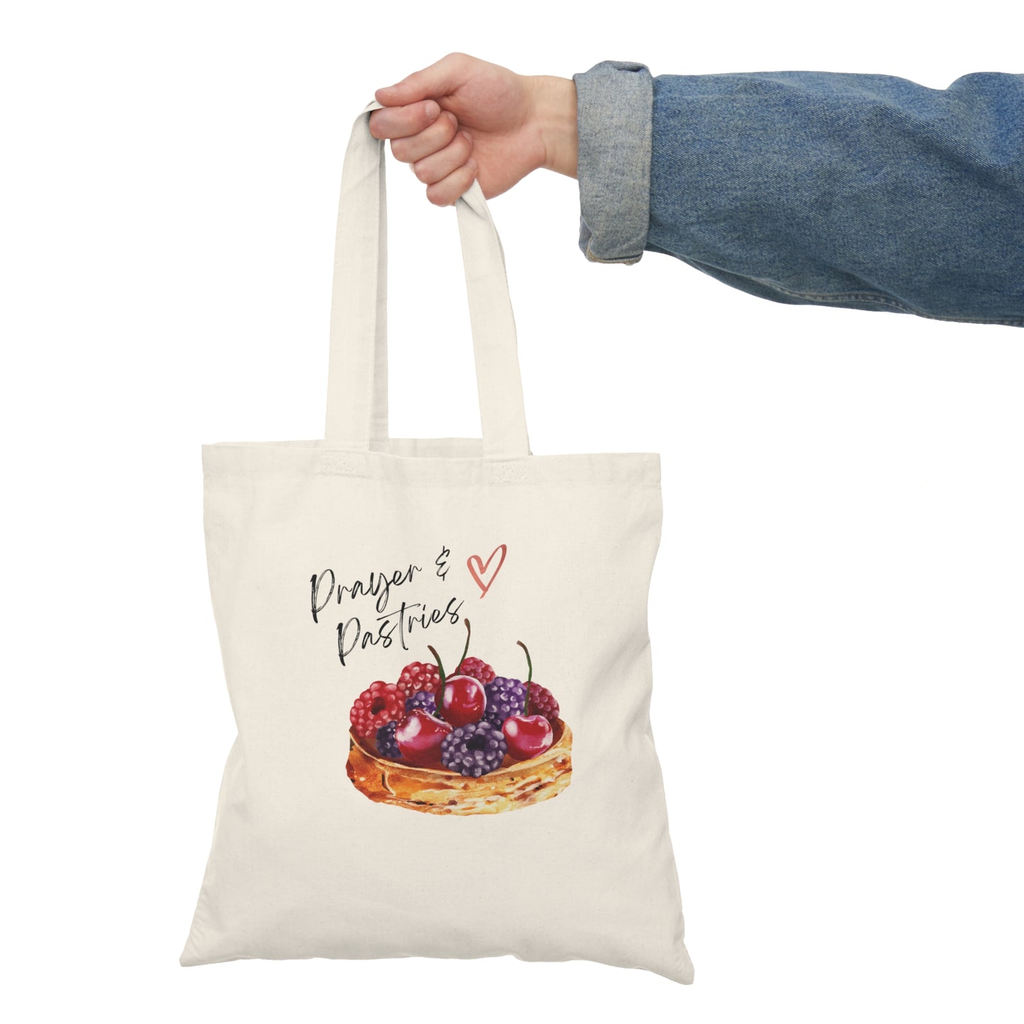 Natural Tote Bag- Prayer & Pastries