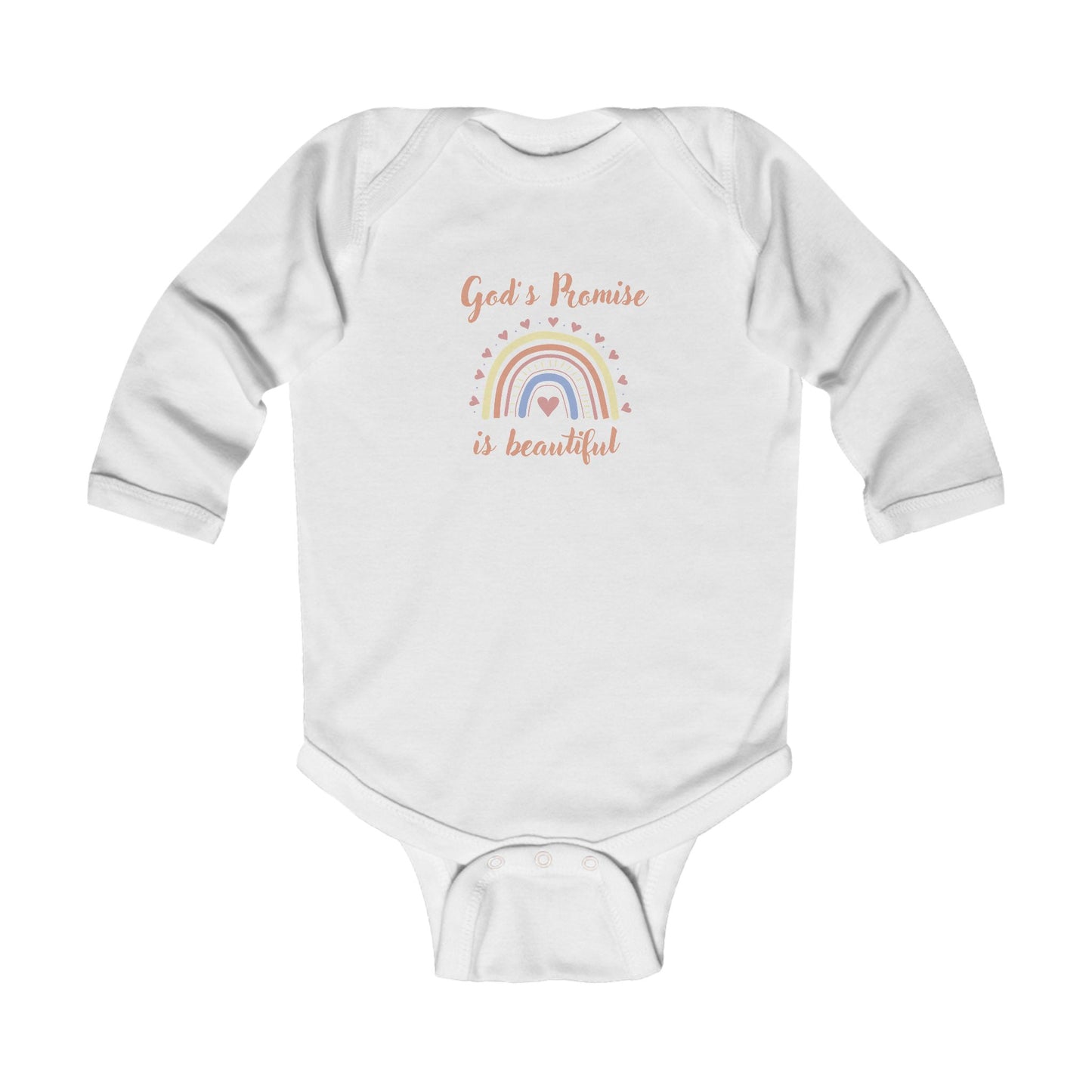 Infant Long Sleeve Bodysuit - God's promise is beautiful