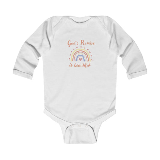 Infant Long Sleeve Bodysuit - God's promise is beautiful