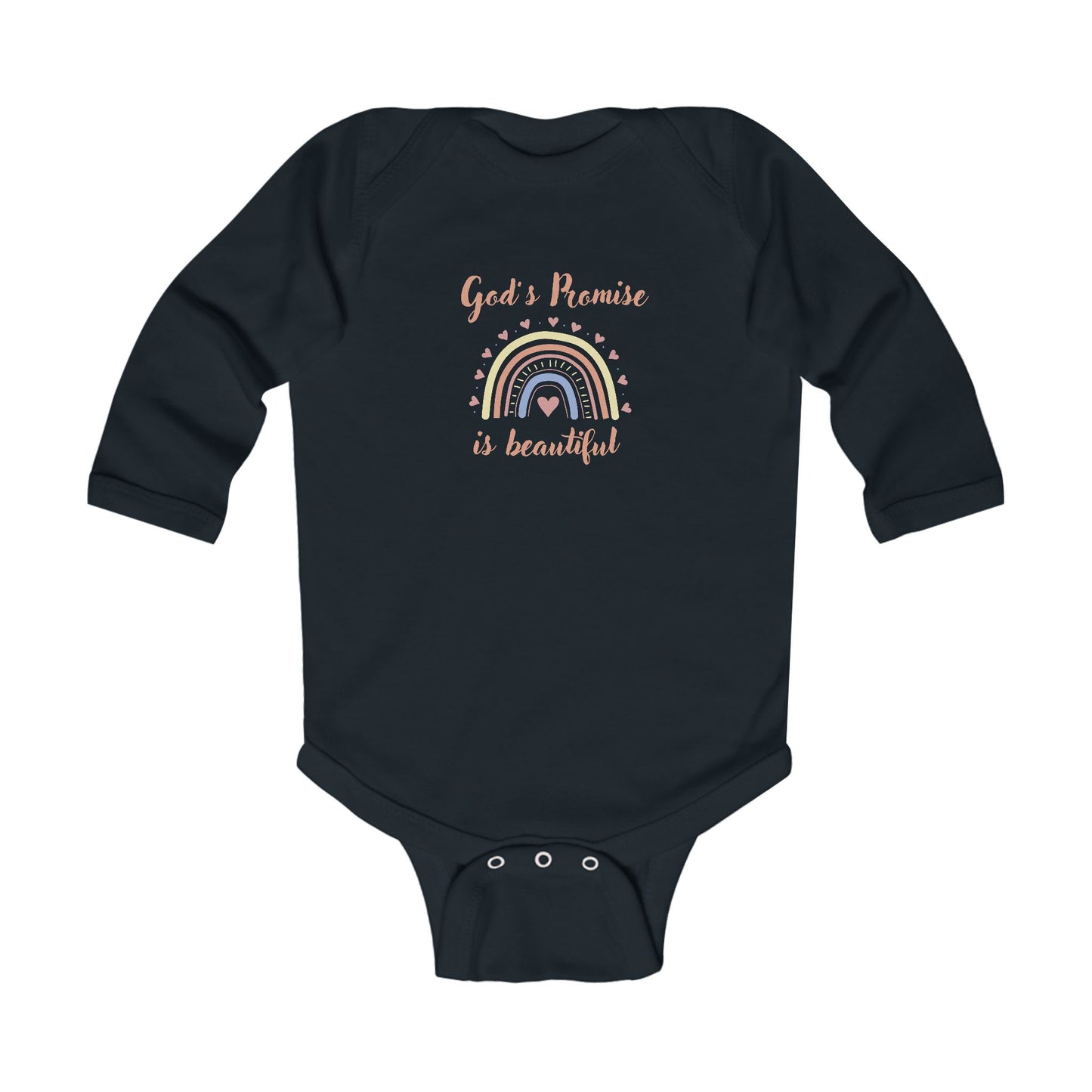 Infant Long Sleeve Bodysuit - God's promise is beautiful