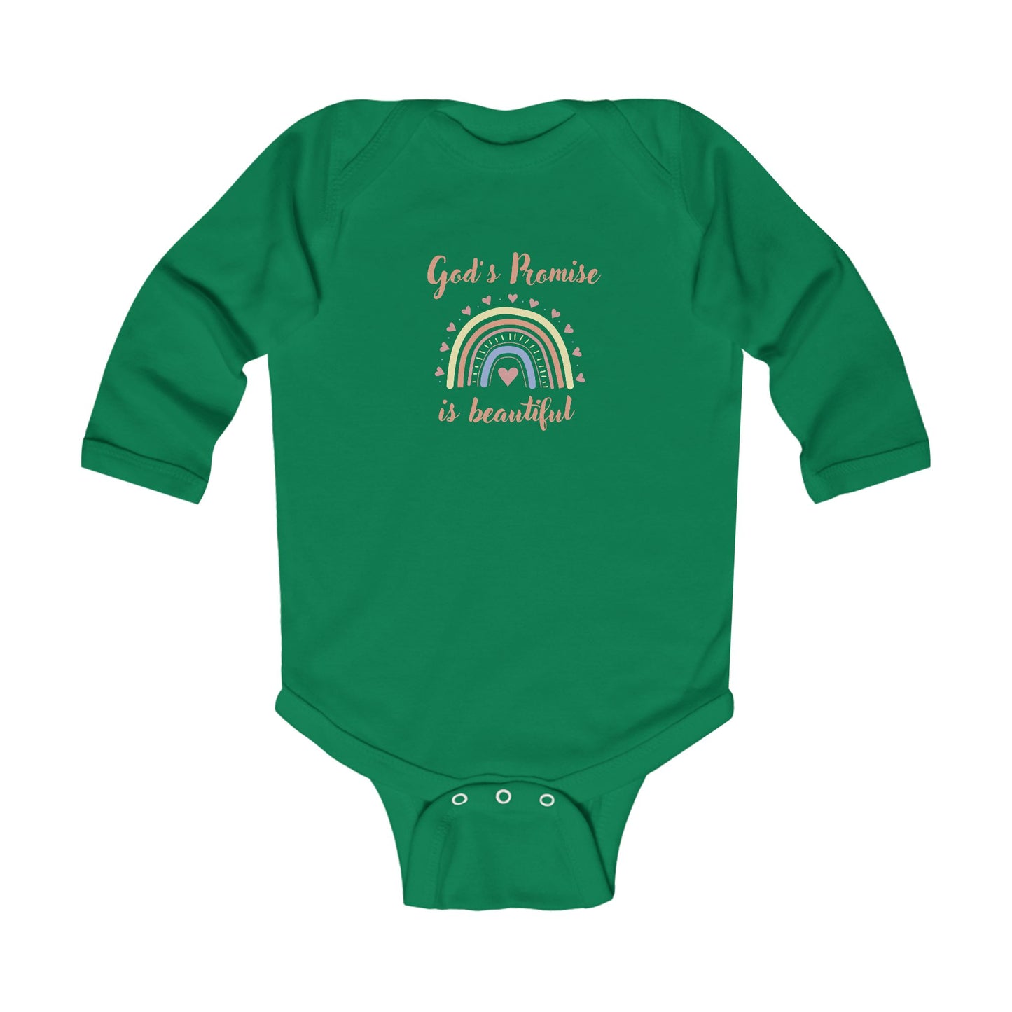 Infant Long Sleeve Bodysuit - God's promise is beautiful