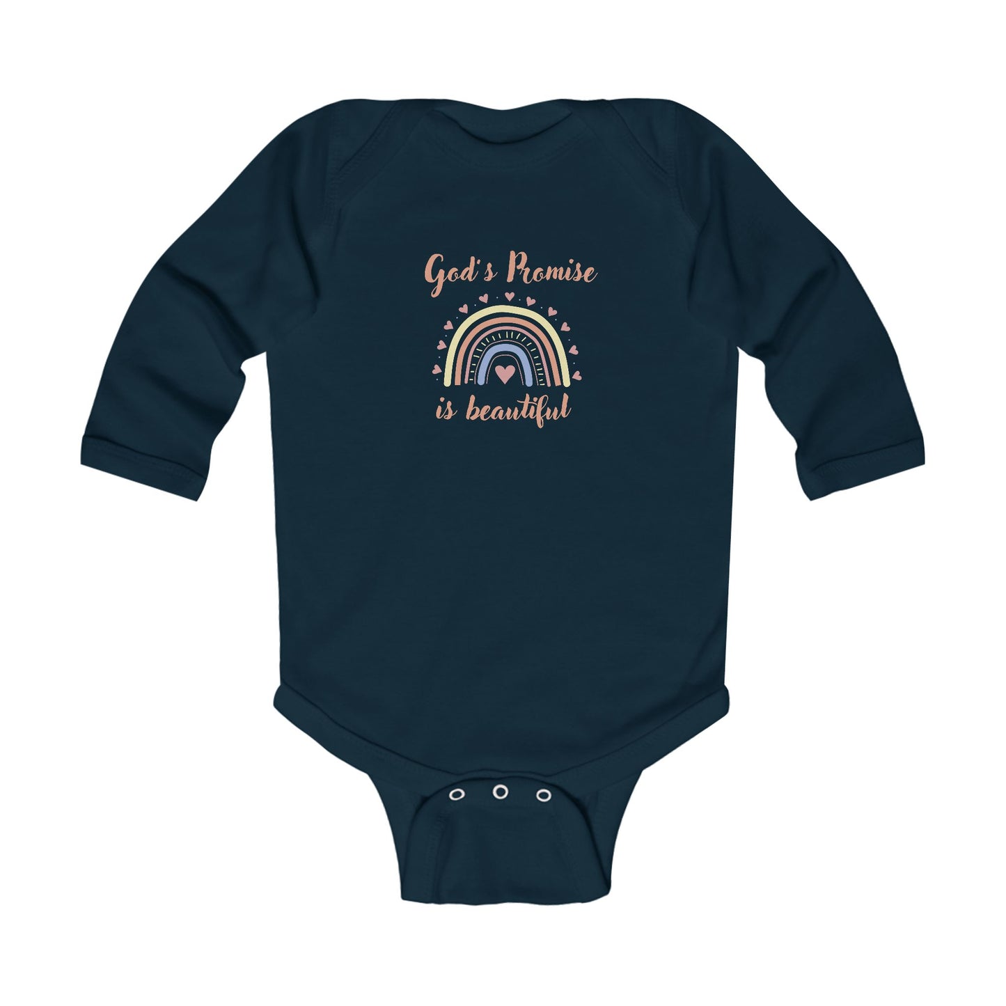 Infant Long Sleeve Bodysuit - God's promise is beautiful