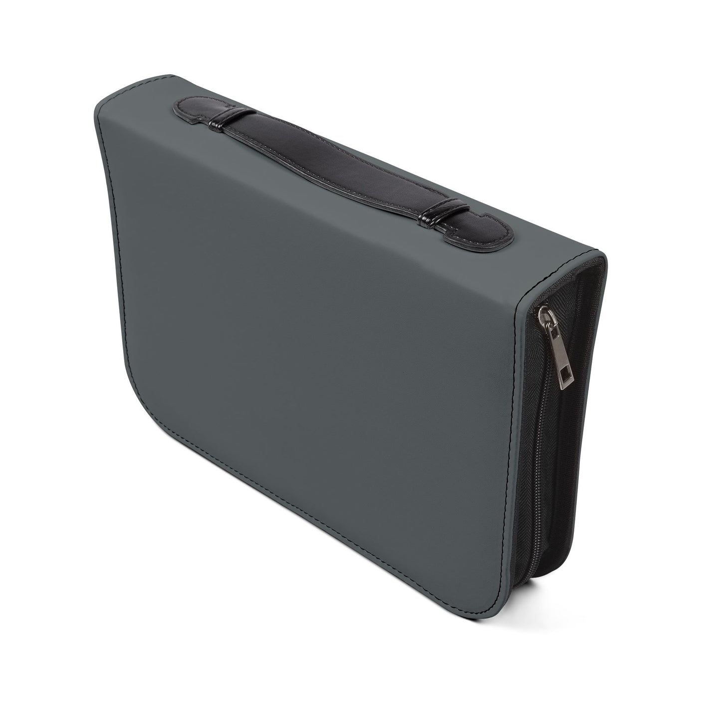 Bible Cover — Dark Grey "Saved" Zippered Bible Case