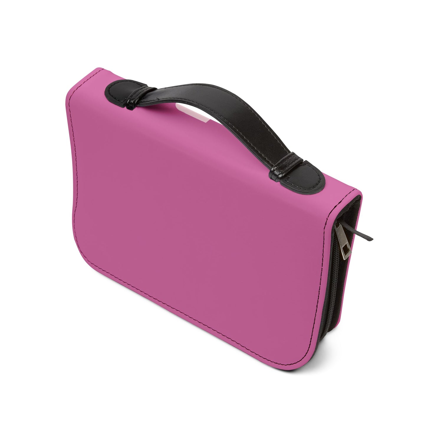 Bible Cover — Light Pink "Christ & Croissants" Zippered Bible Case